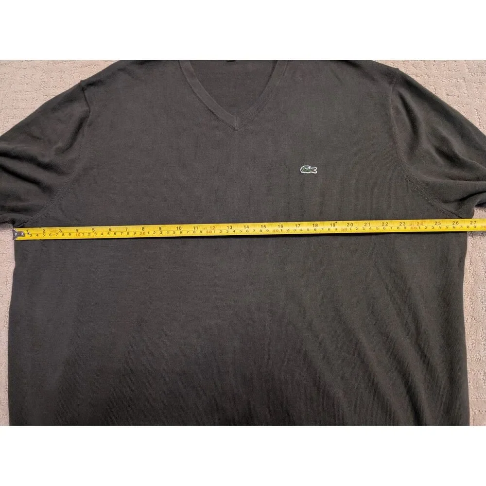 Lacoste Sweater Mens 3X 3XL Dark Green V Neck